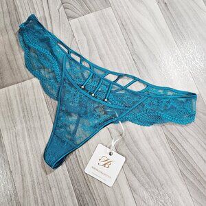Honey Birdette Jade Blue Brief Size XL ~ NWT